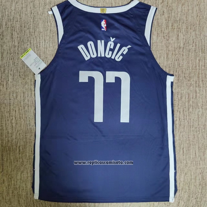 Camiseta Dallas Mavericks Luka Doncic #77 Statement Autentico 2022-23 Azul